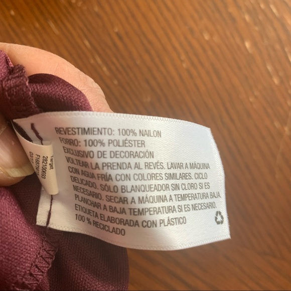 Xhilaration Large Maroon Dress with net and embroidery. Lovely! Worn once - Picture 9 of 11